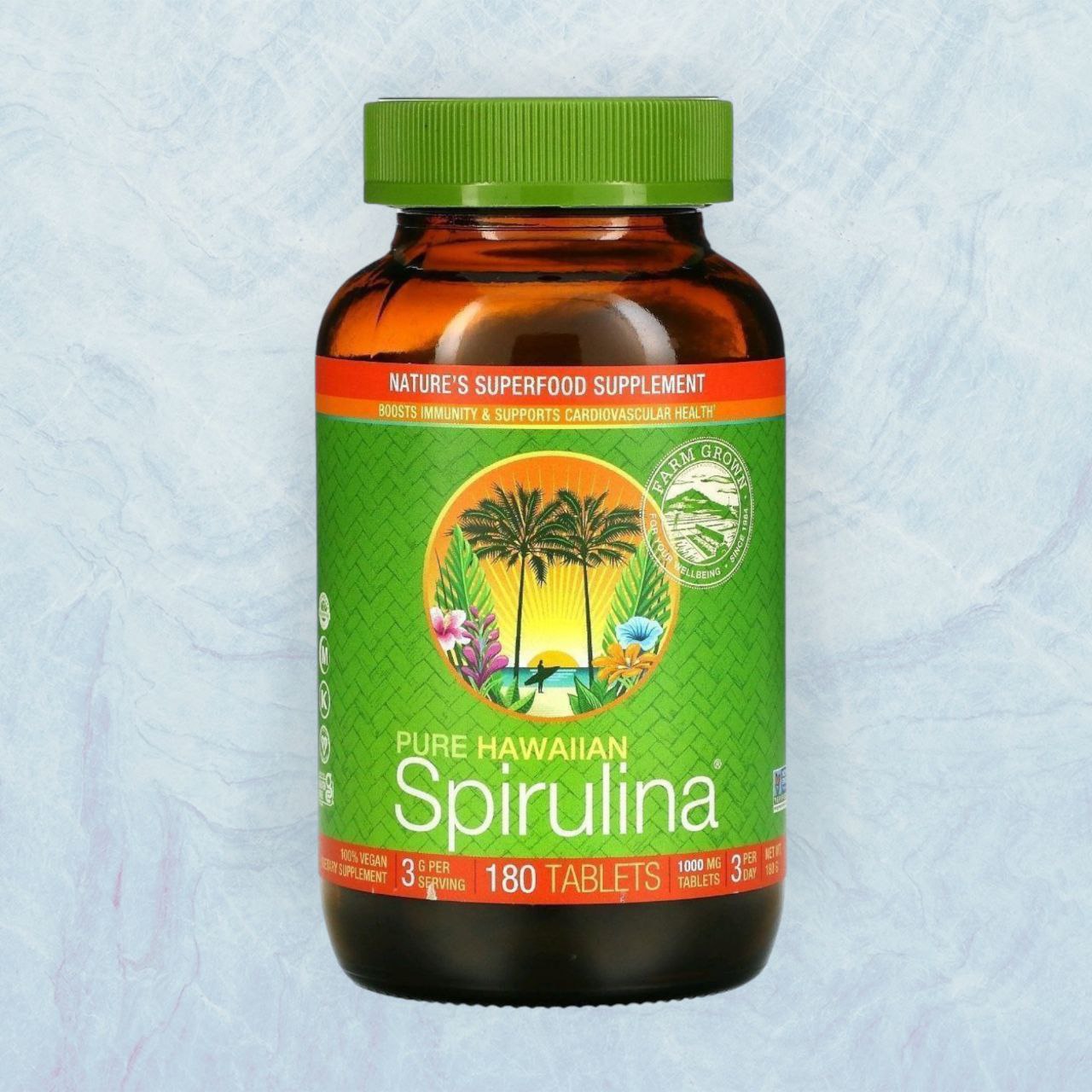 نوتريكس هاواي, سبيرولينا نقية Hawaiian Spirulina، عدد 180قرص