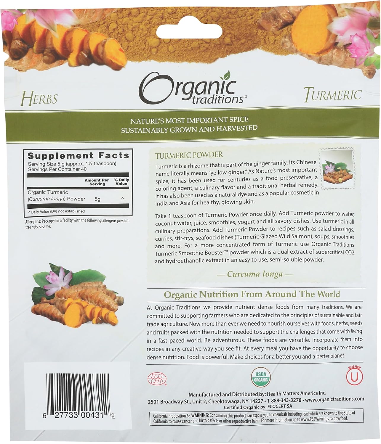 أورجانيك تراديشنز, مسحوق الكركم ، (200 جم)