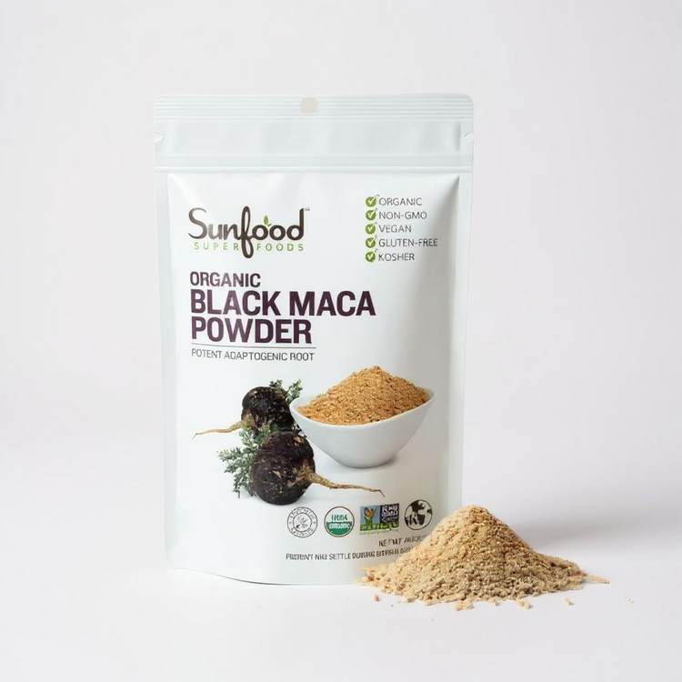 Superfoods، مسحوق الماكا السوداء العضوي (113 جم) صن فوود