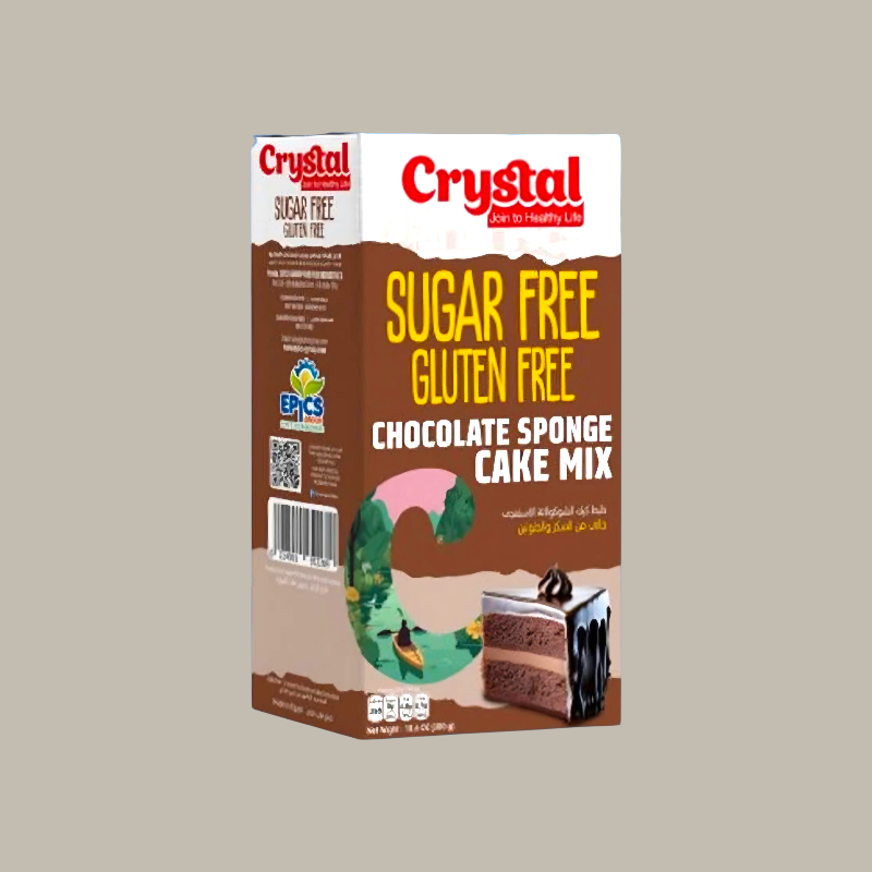 خليط كيك شوكولاتة من كريستال – خالي من الجلوتين والسكر