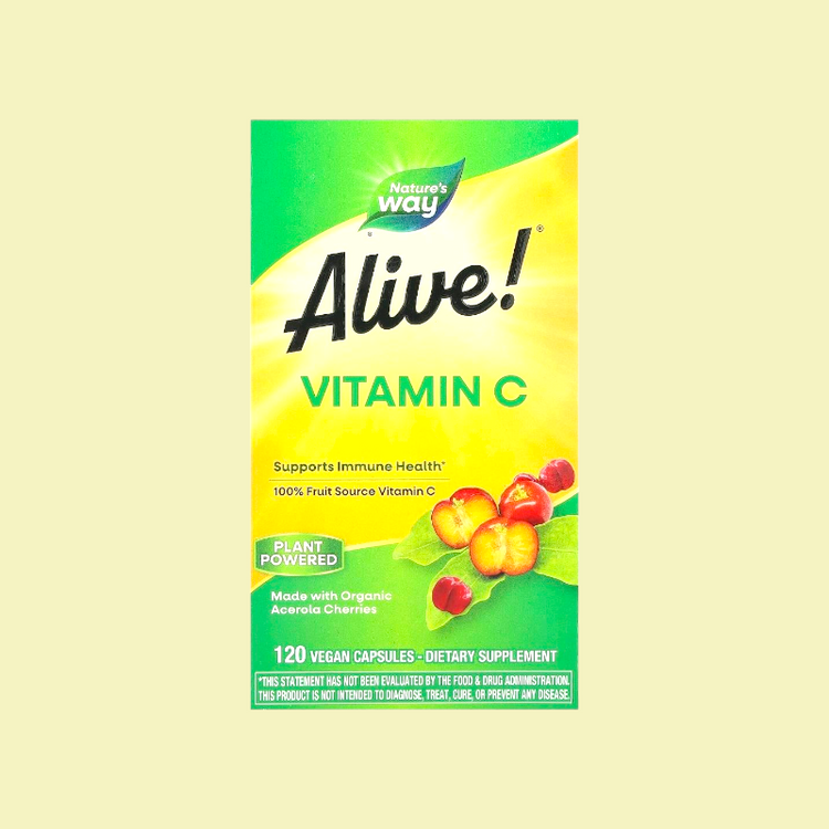 Alive! فيتامين سي من Nature’s Way – 120 كبسولة نباتية