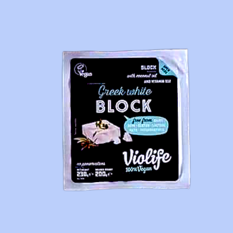 Violife Greek White Block – بديل جبنة فيتا نباتي 100% (230 جم)