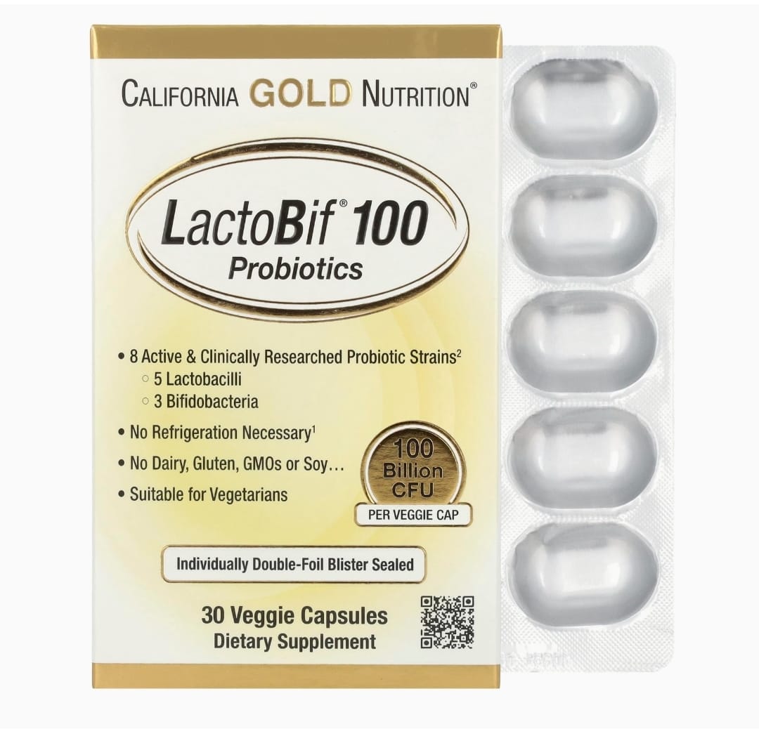 بروبايوتيك  لاكتوبيف، 100 مليار وحدة تشكيل مستعمرة، 30 كبسولة نباتية