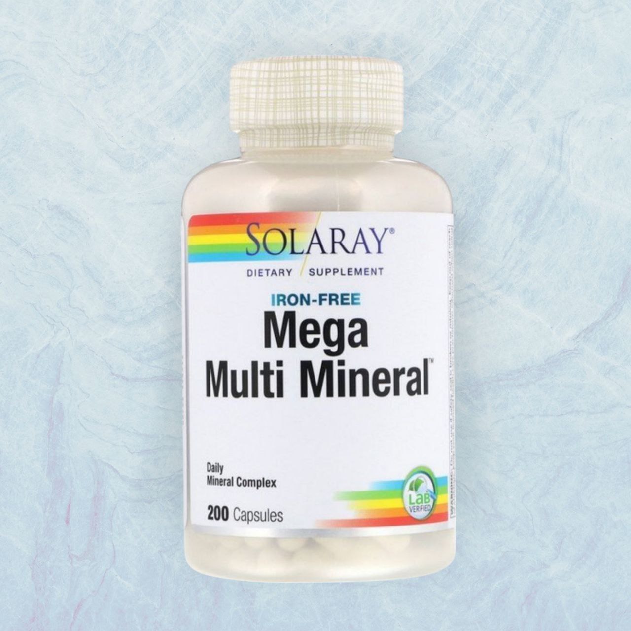 سولارى ميجا ملتى منيرال , Mega Multi Mineral، خالي من الحديد، 200 كبسولة