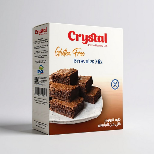 خليط براونيز الخالي من الجلوتين 350 جرام، من كريستال
