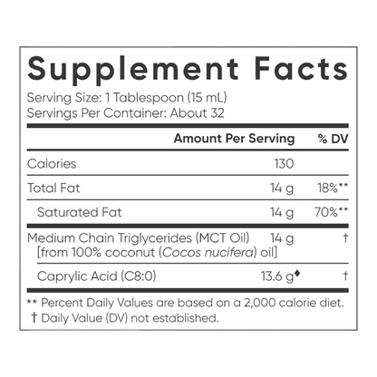 زيت Sports Research Organic MCT C8 سعة 473 مل — صورة إضافية رقم 2