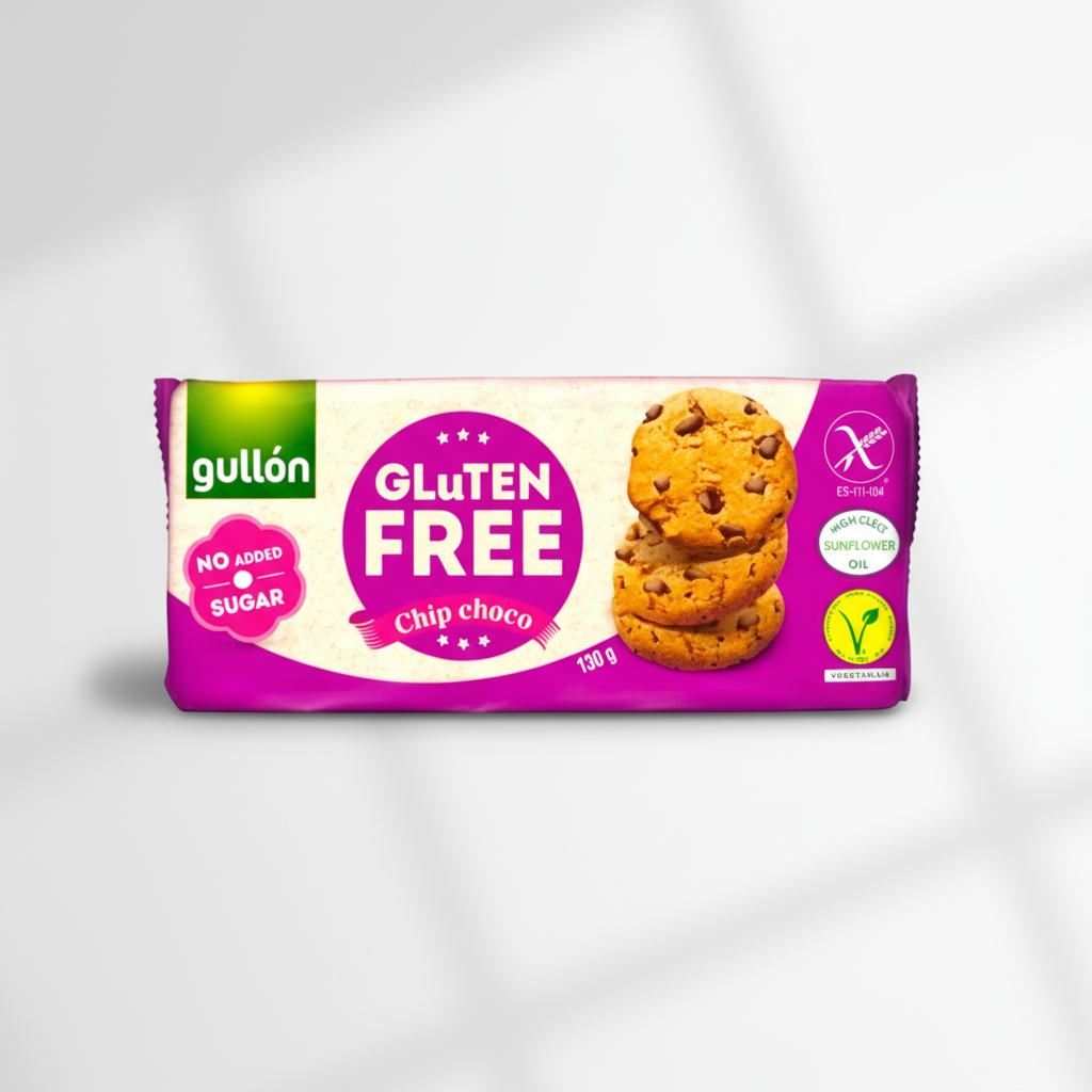 كوكيز بحبيبات الشوكولاتة(شيب شوكو ) خالي من الجلوتين وبدون سكر من جالون، 130 جرام