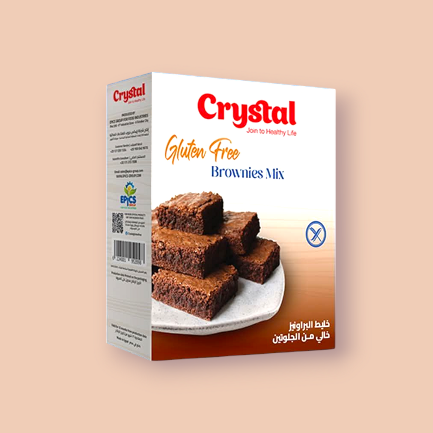 خليط براونيز الخالي من الجلوتين 350 جرام، من كريستال