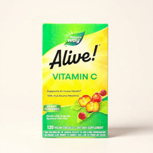 Alive! فيتامين سي من Nature’s Way – 120 كبسولة نباتية