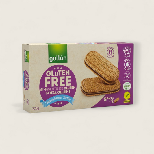 بسكوت جالون ساندويتش بالشوكولاتة - خالي من الجلوتين - غني بالألياف 225 جم