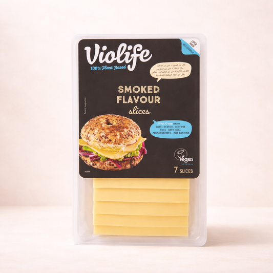 فايولايف  شرائح جبنة نباتية بنكهة مدخنة (عدد 7 شرائح) 200جرام