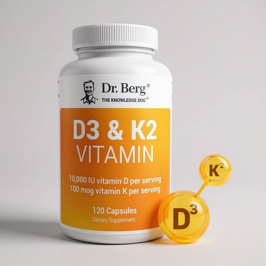 دكتور بيرج فيتامين د3 ك2 10000 وحدة دولية من فيتامين د3،- 120 كبسولة