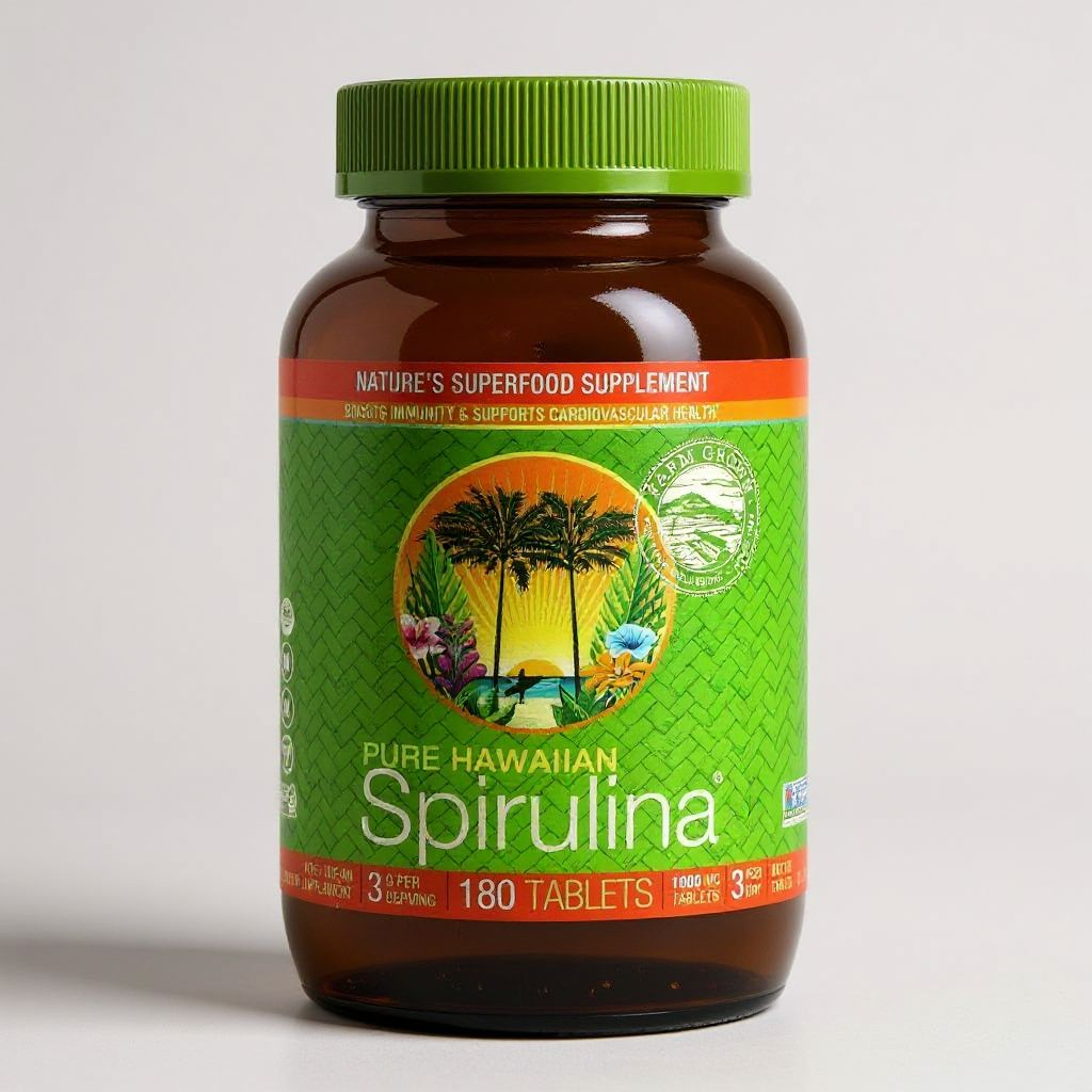 نوتريكس هاواي‏, سبيرولينا نقية Hawaiian Spirulina، عدد 180قرص