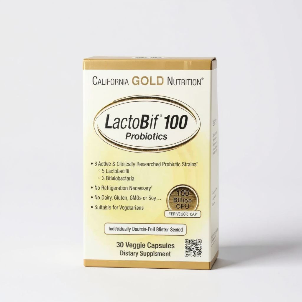 بروبايوتيك  لاكتوبيف، 100 مليار وحدة تشكيل مستعمرة، 30 كبسولة نباتية