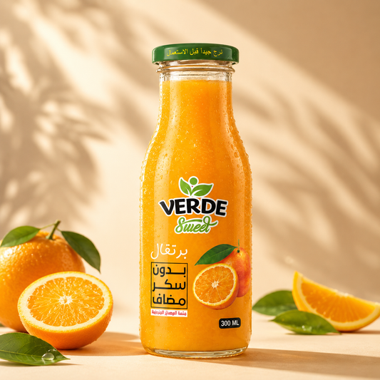 🍓🍊 عصير فيردي سويت بدون سكر مضاف بطعم البرتقال – 300 مل