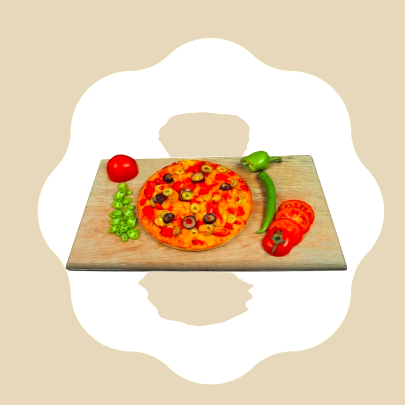 ميني بيتزا خضار - 4 قطع