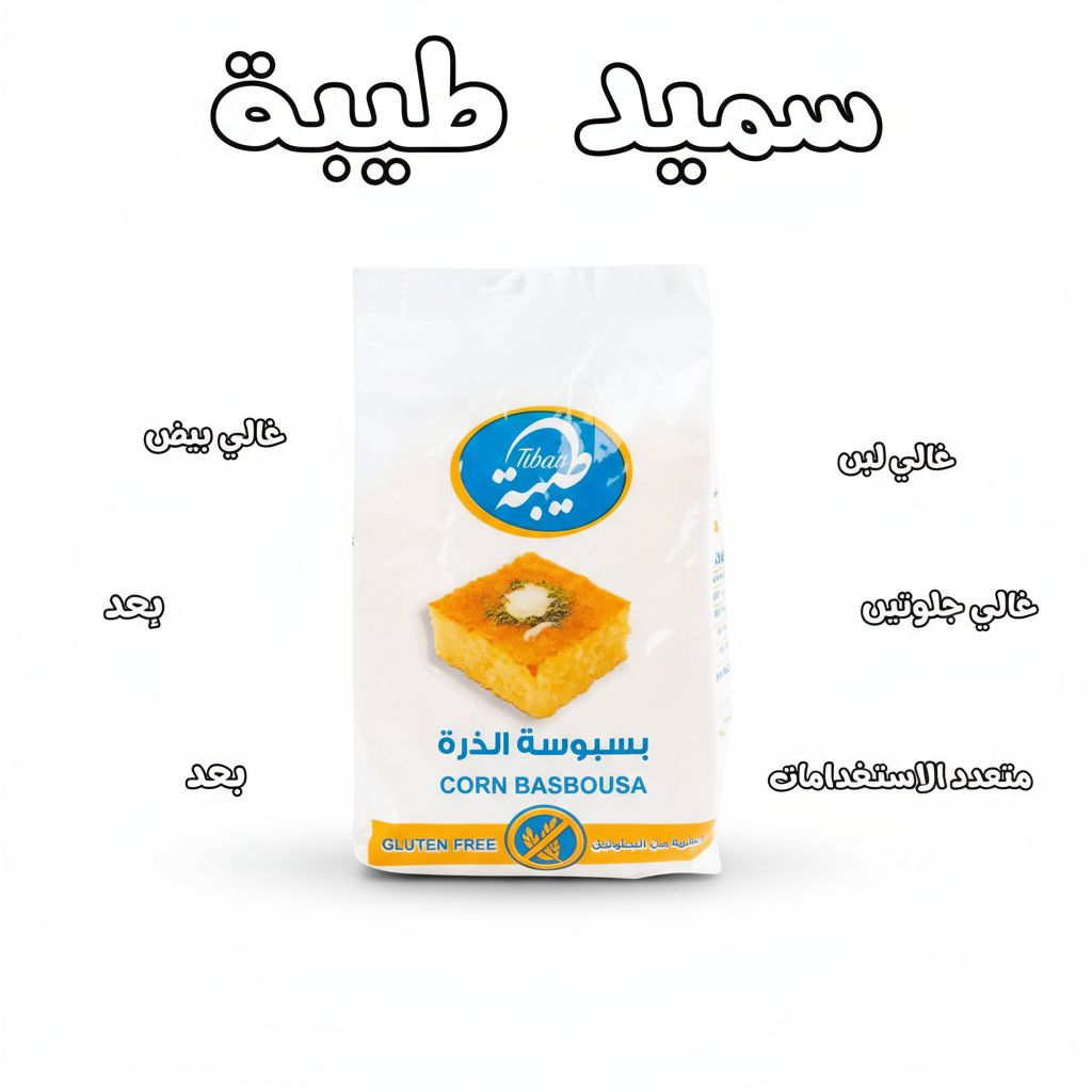 بسبوسة الذرة الخالية من الجلوتين من طيبة